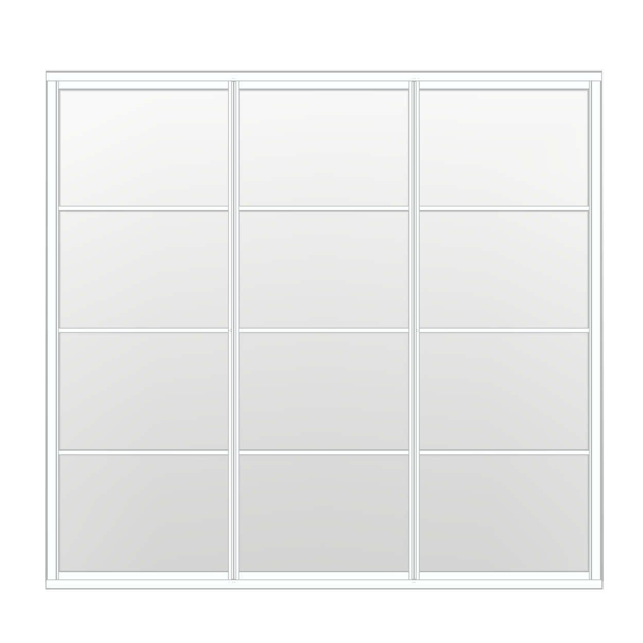 Skantrae SlimSeries Alu - Metalen Scheidingswand Wit